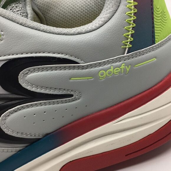 Gravity Defyer Gdefy Energiya Athletic Walking Sneakers, M 11.5 Gry/Red/Blk/Grn - Picture 4 of 16